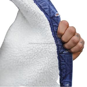 2025 nuevas chaquetas vaqueras de moda para hombre, Chaquetas vaqueras lisas bordadas de alta calidad, Sherpa Fleece, venta al por mayor en línea - Product Image 6