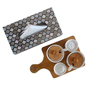 Boîte à mouchoirs élégante en bois imprimé pour salon, table basse et espace invités à prix abordable - Product Image 5