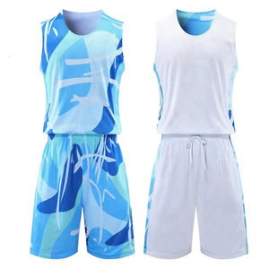 Uniforme de basket-ball pour hommes de haute qualité, léger, respirant, 100% polyester, logo personnalisé, nom de l'équipe imprimé, uniforme de basket-ball - Product Image 3