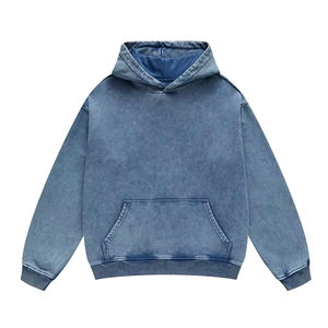 Fabricant pakistanais 100% coton lavé à l'acide sweat à capuche série High Street lavage vieux pull pierre lavé Vintage sweat à capuche - Product Image 6