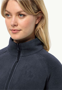 Chaqueta polar azul marino personalizada para mujer, forro polar bordado resistente al viento para la temporada de invierno, calle para niñas al aire libre - Product Image 3