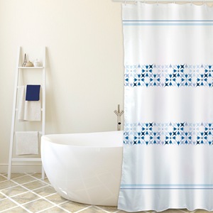 TENDA DA BAGNO IN POLIESTERE 180X200 CM MSV PREM. Malto Blu - Product Image 3