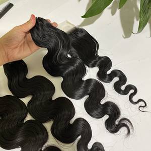 100% Extensions de cheveux humains cambodgiens brésiliens haute qualité corps ondulé Style Afro vague naturelle trame faisceaux de cheveux livraison directe - Product Image 4