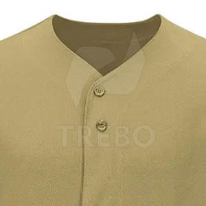 เสื้อเจอร์ซีย์เบสบอลแบบติดกระดุมระบายอากาศของผู้ผลิตปากีสถานดีไซน์สีทึบสำหรับชุดเล่นซอฟต์บอล - Product Image 4