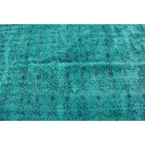 Alfombra Turca de 5.8x9.3 pies, Alfombra Vintage, Alfombra Persa Azul de Lana - Product Image 4