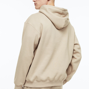 500 GSM 100% algodón liso esencial Sudadera con capucha para hombre peso pesado sudadera de gran tamaño hombres sudadera recortada con capucha hombres - Product Image 2
