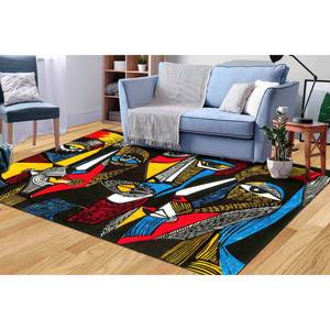 Surreal Faces <b>Chenille</b> <b>Rug</b>: Modern Art Decor, Printed <b>Rug</b>,Nonwoven Soft <b>Rug</b> - Product Image 3