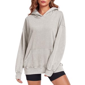 Wholesale Customized Heavyweight Cotton Fleece <b>Acid</b> Washed Unisex <b>Drop</b> Shoulder Full Sleeved Long Length Oversized Winter Hooded - Product Image 1