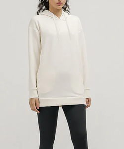 เสื้อฮู้ดดี้ผู้หญิงผ้าฝ้ายแท้ 100% รุ่นปี 2026 แบบสั่งทำพิเศษ ระบายอากาศได้ดี เหมาะสำหรับใส่ลำลองในฤดูหนาว มีฮู้ดปักโลโก้ด้านหน้า โดย AKO - Product Image 2