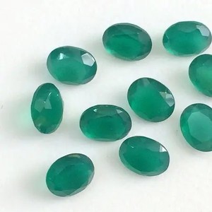 7mm 8mm 9mm ónix verde natural facetado corte ovalado suelto piedras preciosas al por mayor proveedor tienda en línea del fabricante precio de fábrica - Product Image 2