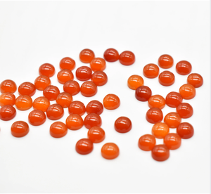 Cabochons ronds en Onyx rouge naturel 6X6X3mm pierre précieuse à facettes lâche calibré lisse pour la fabrication de bijoux - Product Image 2