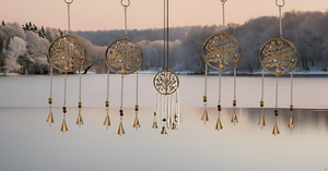 Campanas de viento de hierro de vida de árbol positivo para el hogar, adorno decorativo colgante para regalo de cumpleaños y aniversario, adornos de jardín - Product Image 2