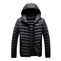 Veste matelassée personnalisée pour homme, bleu marine, imprimé léopard, doublure blanche, capuche, manteau d'hiver chaud, rembourrage matelassé, emballage en forme de tambour