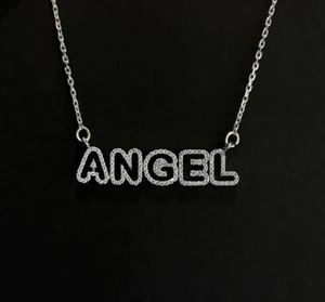 Colgante de Diamantes con Iniciales, Plata 925, Diamantes con Corte VVS, Nombre Personalizado, Colgante Clásico de Moda Personalizado para Hombre - Product Image 2
