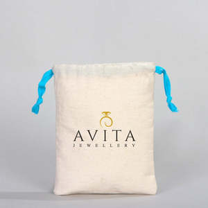 Bolsa de Tela con Asa Turquesa 6 W X 8 H (15.5 cm X 20 cm) Bolsas de Regalo Personalizables - Product Image 6