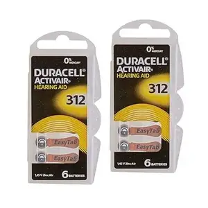 Top Quality Duracell Activair-Hearing Aid Batteries size PR70 - PR4 - PR44 - PR48 YELLOW 30/60 batteries