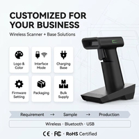 Escáner de Código de Barras 2D de Alto Rendimiento WCMI OEM, Inalámbrico BT y con Cable, Compatible con Teléfonos Inteligentes, Tabletas y PC