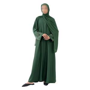 Abaya noire essentielle pour femmes, robe modeste musulmane, style Dubaï, kaftan islamique, jalabiya, manches longues, robe classique hijab, robe - Product Image 4