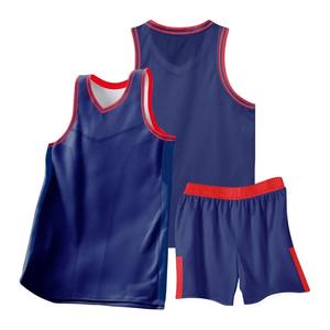 Maillots de basket-ball personnalisés en gros pour hommes, sans manches, réversibles, imprimés par sublimation, en polyester respirant, ensembles d'uniformes d'entraînement - Product Image 2