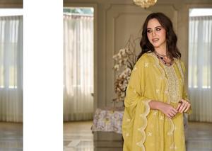 New Heavy Soft <b>Organza</b> Dupatta with Fancy Embroidery Work Moti Work & Lace Enhanced Heavy <b>Silk</b> for Indian Pakistani Clothing - Product Image 5