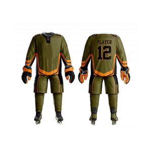 Custom High Quality 100% Polyester Ice Hockey Uniform New Design Jersey Pant <b>Set</b> Premium High-End Ice Hockey Wear for Sale - Product Image 6