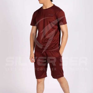 2024 Summer New Style Men's 100% Polyester 2-Piece Set-Quick Dry XS Size Anti-Shrink Solid Print Embroidered T-Shirt <b>Shorts</b> - Product Image 2