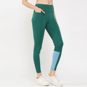 Ensemble de leggings de yoga pour femmes en spandex et polyester, taille haute, antibactérien, sans couture, vêtements de sport durables, respirant, vert, ajusté - Product Image 5
