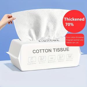 Serviettes jetables ultra-douces en pulpe de bambou, sèches et humides, 50/100 unités, pour le soin de la peau du visage et le démaquillage - Product Image 1