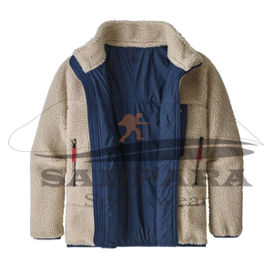 Chaquetas de hombre Heavy Fleece Cotton Cierre de cremallera Shearling Designer Outerwear Warm Sherpa Jacket - Product Image 6