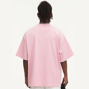 Dernier modèle de T-shirt pour homme coupe ample 100% coton T-shirt pour homme avec logo personnalisé imprimé Streetwear Style OEM - Product Image 5