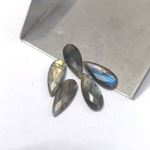 Alta calidad 5 uds labradorita gris Natural 19,5x8,5mm pera Rosecut piedras preciosas sueltas 21,15 Cts Iroc ventas US $9,67 - Product Image 5
