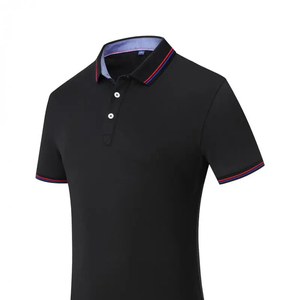 เสื้อกอล์ฟสำหรับผู้ชายผ้าสแปนเด็กซ์ระบายอากาศได้ดีผ้าคอตตอนถักลายปักและพิมพ์แบบกำหนดเอง - Product Image 5