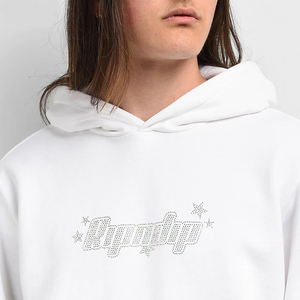 Men Custom Heavyweight Hoodies Logo Oversize Hoodies Customized Oversized Heavy Weight Thick Hoodie Rhinestone - Product Image 3