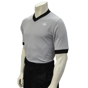 SHH Customized Plus Size Printed Performance Sportswear Compression Short Sleeve V-Neck Grey Black Collar Breathable - Product Image 1