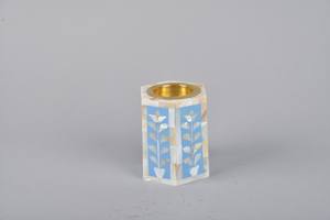 Luxury Mother Of Pearl Inlay Bakhoor <b>Burner</b> Geometric Hexagon Resin Handicraft Arabic Mabkhara For Oud <b>Incense</b> Home Decor - Product Image 6