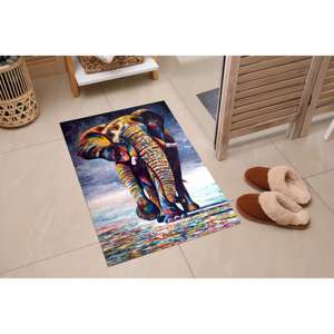 Alfombras con Estampado de Elefantes, Alfombra de Entrada, Abstracta, Animal, Salón, Personalizada, Impresa en 3D, Alfombra Suave No Tejida - Product Image 5