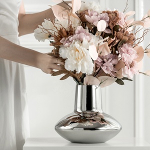 Beau vase à fleurs en acier inoxydable créatif salon fleur séchée décoration de la maison Vase - Product Image 4