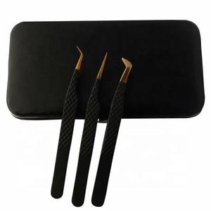 Meilleur fabricant Extension de cils Pince à épiler de couleur noire | Pince à cils Logo personnalisé | Extension de cils Pince à épiler personnalisée - Product Image 3