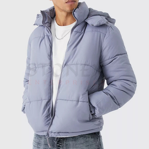 Chaqueta acolchada cálida a prueba de viento de invierno personalizada para hombre, chaqueta de lona de lujo de estilo callejero con plumón brillante, nuevo diseño para exteriores - Product Image 1