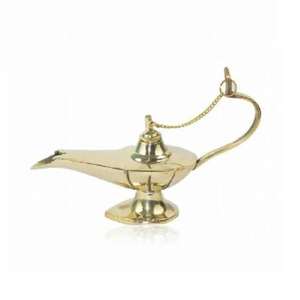 Lámpara de Aladino decorativa de latón de alta calidad con acabado pulido de grabado para decoración del hogar Metal Aladdin Chirag - Product Image 5
