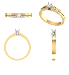 แหวนเพชรผู้หญิงเซอร์คอนลายไพ่โซลิแทร์925แวววาวเงินสเตอร์ลิงขาวเงินชุบเคลือบสำหรับงานแต่งงานดีไซน์ตามสั่ง - Product Image 2