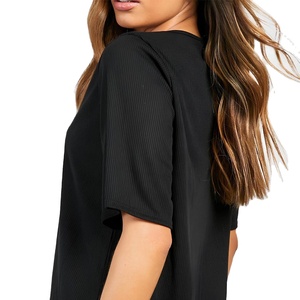 Vente flash, meilleure qualité, ensemble deux pièces en coton pour femmes grande taille, séchage rapide, haute qualité, ensemble short deux pièces avec logo personnalisé 2026 - Product Image 4