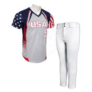 เสื้อซอฟต์บอลยูนิฟอร์มทีมชุดซอฟต์บอลกระดุมเต็มสีตามสั่ง - Product Image 1