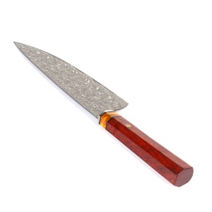 Venta al por mayor personalizado de alta calidad OEM ODM servicio profesional japonés mango de madera Acero de Damasco afilado Chef cocina Chef cuchillo - Product Image 4