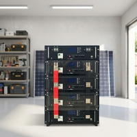 Baterai Rak LiFePO4 Berkualitas Tinggi 5.12KW 51.2V Kabinet Baterai Lithium Ion Tenaga Surya Layar LCD BMS RS485 CAN2.0 Joyvoit BR5KW