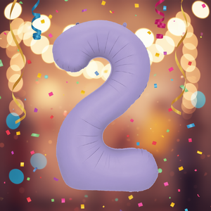 Palloncino Party Love Numero 2 Viola 1M Gonfiabile Decorazione per Feste e Celebrazioni - Product Image 2