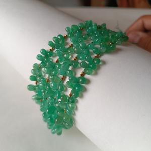 ลูกปัดมรกตแซมเบียธรรมชาติทรงหยดน้ำขัดเงา (5-10 มม.) - Product Image 3