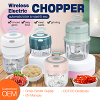 Mini hachoir à ail électronique sans fil, 250ml, usb, portable, accessoires de cuisine, hachoir