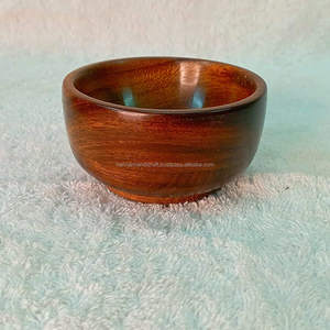 Cuenco de madera para servir, diseño artesanal, superficie texturizada de madera dura natural, decoración moderna y rústica para comedor, vajilla de cocina, artesanal. - Product Image 2