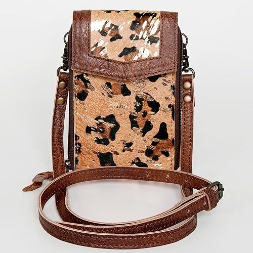 Stylish Real Cowhide Fur Leather Phone Cases Personalized Vintage High Quality Phone Covers